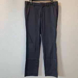 Gap Tailored Straight Fit Striped Grey Khakis